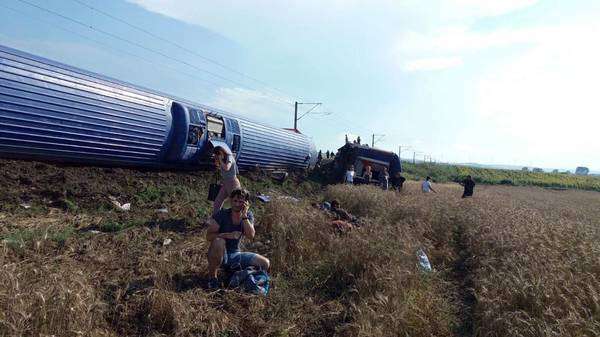 Acidente de trem em Tekirdag, no noroeste da Turquia