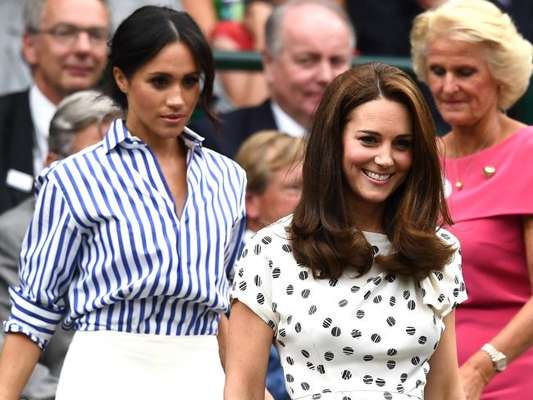 Kate Middleton e Meghan Markle vão juntas à final do torneio de Wimbledon, em Londres, neste sábado, 14 de julho de 2018
