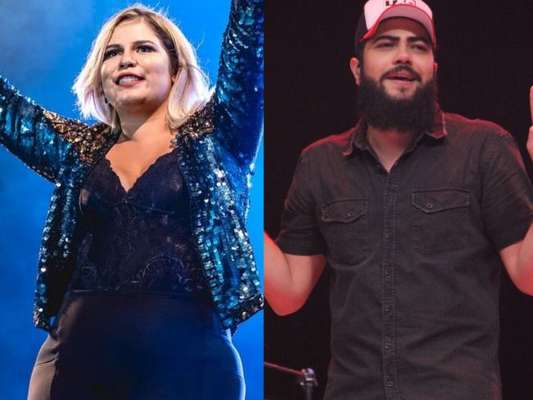 Marília Mendonça cantou com Henrique, dupla de Juliano, e fãs pediram beijo na noite desta segunda-feira, 3 de setembro de 2018