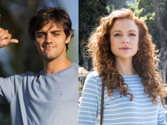 Miss Celine (Maria Eduarda de Carvalho) aceita pedido de casamento de Elmo (Felipe Simas) nos próximos capítulos da novela 'O Tempo Não Para': 'Decerto que sim!'