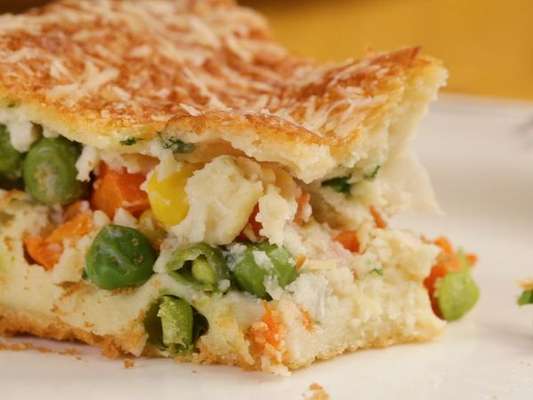 Torta de liquidificador de legumes