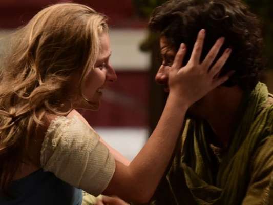 Helena (Julia Maggesi) revê Tadeu (Ricky Tavares) no capítulo de quinta-feira, 14 de março de 2019, da novela 'Jesus'