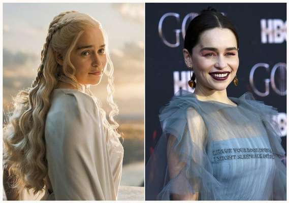 Game of Thrones - Emilia Clarke e sua personagem Daenerys Targaryen.