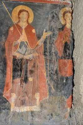 Afresco medieval encontrado em igreja de Roma