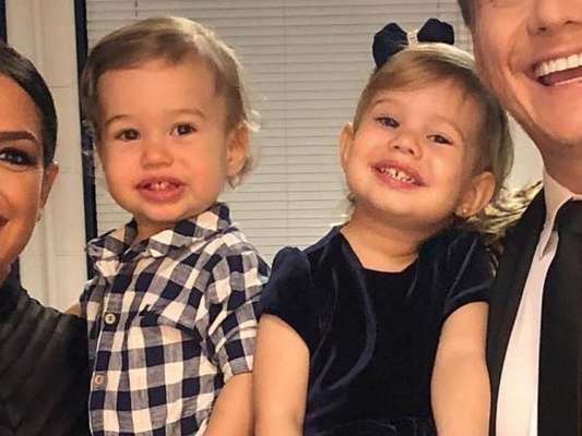 Filhos de Thais Fersoza e Teló, Melinda e Teodoro comemoram aniversário juntos
