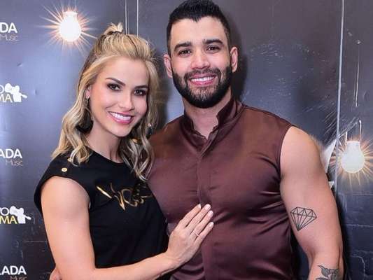 Andressa Suita marcou presença no show do marido, Gusttavo Lima, neste sábado, 14 de setembro de 2019