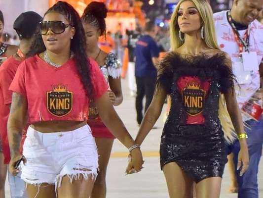 Ludmilla e Brunna Gonçalves no carnaval do Rio de Janeiro em 23 de fevereiro de 2020.