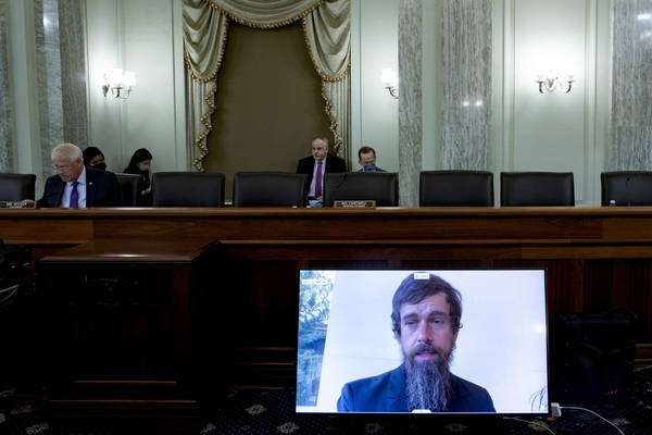 Dorsey participou da audiência de maneira virtual