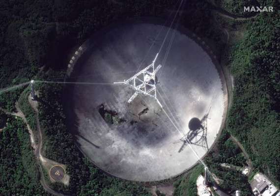 Radiotelescópio de Arecibo vinha apresentando problemas estruturais desde agosto