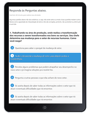 Atividades e provas online