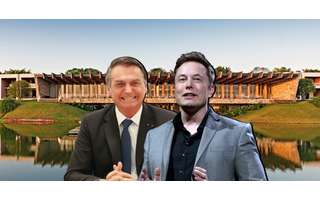 Bolsonaro e Musk se encontram em hotel 5 estrelas no campo