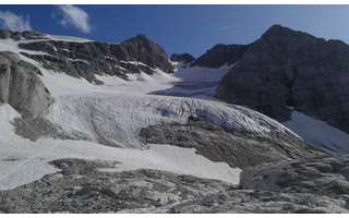 Imagem do glaciar da Marmolada, nos Alpes Italianos