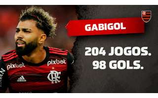 Gabriel Barbosa é o artilheiro do Flamengo neste século (Arte LANCE!)