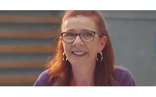 Marcia Manfredini em um vídeo publicitário: o sorriso era sua marca registrada