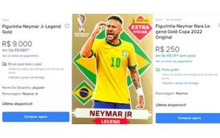 Figurinha Neymar Legend Ouro