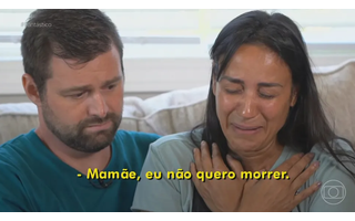     Andressa Cicchino and Mike Cicchino in an interview with Fantástico 