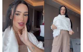 Bruna Biancardi shows how she will dress for her first day in Saudi Arabia