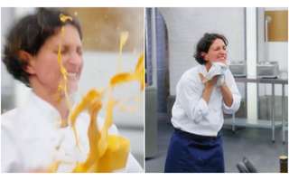 Brazilian chef Cristina Maia, participant "MatterChef: Professionals"Beaten with hot soup