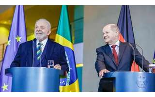 O presidente Lula se encontra com o chanceler federal da Alemanha, Olaf Scholz