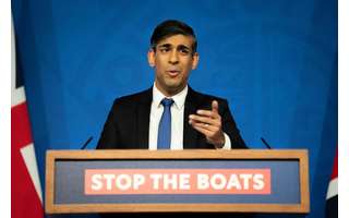 Rishi Sunak at Downing Street 7/12/2023 James Manning/Pool via REUTERS