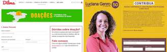 Das quatro candidaturas que aceitarão doações de pessoas físicas, apenas as de Dilma Rousseff e de Luciana Genro já têm as plataformas no ar