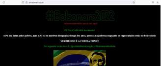 Site da bancada do PT da Câmara hackeado mostra imagens de Bolsonaro