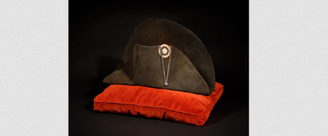 O chapéu que teria pertencido a Napoleão Bonaparte