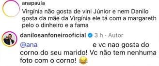 Padrasto de Virginia perde a paciência após internauta insinuar 'romance fake' da influenciadora com Vini Jr —