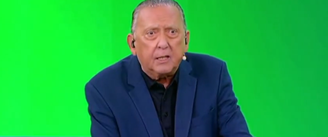 Galvão Bueno com fundo verde