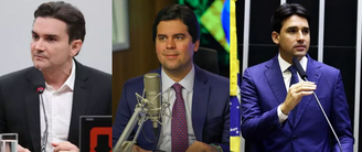 Montagem: da esquerda para direita, os ministros Celso Sabino, André Fufuca e Silvio Costa