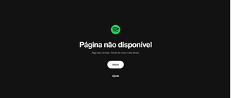 Versão web do Spotify apresentou instabilidade para usuários