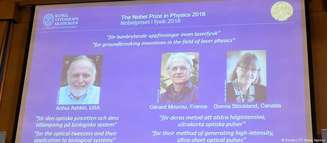 Arthur Ashkin, Gerard Mourou e Donna Strickland são os vencendores do Nobel de Física 2018