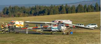 Três passageiros e o piloto estavam a bordo da aeronave Cessna