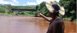 O rio Paraopeba: praticamente morto após a tragédia de Brumadinho