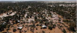 O ciclone Idai, de categoria 4, tocou o solo de Moçambique no dia 14 de março