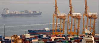 Vestígios do coronavírus foram encontrados em cargas nos portos chineses de Dalian (foto) e Xiamen</p><p>