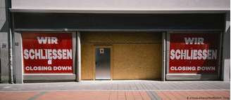 Loja fechada na cidade de Bonn, no oeste da Alemanha