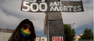 500 mil mortes: protesto contra Bolsonaro em Cuiabá