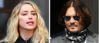 Atriz Amber Heard (esq.) acusa ex-marido Johnny Depp de violência conjugal