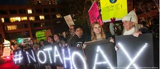 Protesto em apoio à ciência do clima em San Diego, EUA