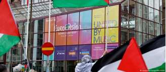 Sede desta edição do Eurovision, Malmo, na Suécia, registrou protestos pró-palestinos