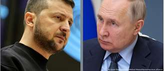 Zelenski e Putin: especialistas não creem em acordo ainda este ano