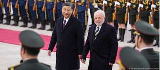 Lula e Xi Jinping durante viagem do brasileiro à China em 2023