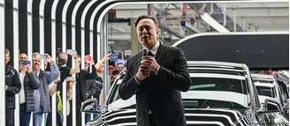 Musk discursou na abertura da fábrica da Tesla na Alemanha, em 2022