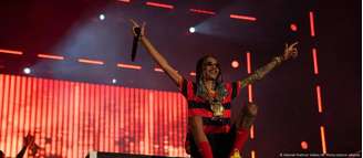 Rapper Oruam em apresentação no Rock in Rio de 2024