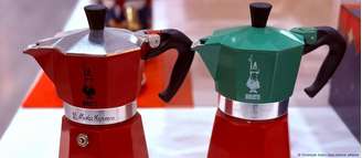 Carro-chefe da Bialetti, a cafeteira moka foi lançada em 1933 pelo fundador da empresa, o italiano Alfonso Bialetti (1888-1970)