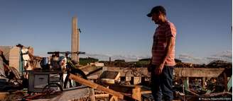 Tornado excepcionalmente forte destruiu 90% de Rio Bonito do Iguaçu, no Paraná