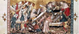 Ilustração de livro medieval mostra europeus velando mortos pela Peste Negra 