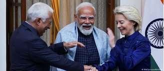 Costa e Von der Leyen se reuniram com Modi em Nova Déli para o anúncio