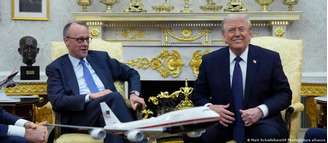 Friedrich Merz e Donald Trump se encontraram na Casa Branca logo após o início da guerra no Oriente Médio